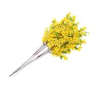 GALPADA Artificial Flower Bouquet DIY Flower Arrangement Decor 10pcs Yellow with Bright Colours with Fabric Material, Lifelike and Realistic Appearance for Home and Weddings