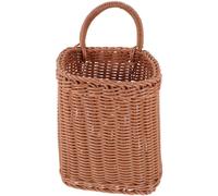 GALPADA Artificial Rattan Hanging Vegetable Basket for Kitchen with Sufficient Space and Easy to Take Design, Wall Mounted Fruit Storage Basket for Outdoor Camping and Picnic