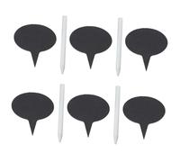 GALPADA Assorted Color Cake Insert Cards with Oval Cheese Dessert Signs and Pens Birthday Cake Insert Decors for Bakery Home Party Decorations Lightweight and Stylish Ornaments