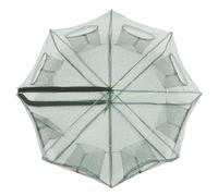 GALPADA Auto Folding Bait Cast Mesh Trap Net Foldable Green Mesh Portable Fishing Landing Net with 8 Holes and 360° Design Suitable for Freshwater and Saltwater Fishing of Fish
