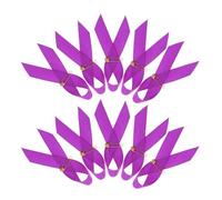 GALPADA Awareness Ribbon Pins Elegant Design with Secure Attachment 100pcs Purple Lightweight Polyester and Metal Brooches for Domestic Violence and Cancer Support for Casual Occasions