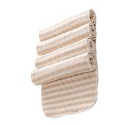 GALPADA Baby Cloth Diaper Flat-Fold Cloth Diapers Infant Absorbent Leak-Proof 3-Layer Organic Cotton Liners Light Brown for Home Use 4Pcs