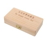 GALPADA Baby Tooth Fetal Hair Keepsake Box for DIY Solid Wood with 4 Slots and Umbilical Cord Storage