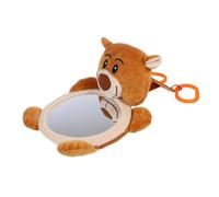 GALPADA Back Seat Observation Mirror with Brown Plush Bear Convex Safety Seat Mirror for Rearview Monitoring Acrylic Multi Functional Car Accessory for Comfort and Parent Peace of Mind