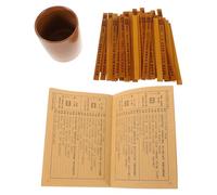 GALPADA Bamboo Divination Sticks Fortune Telling Items, Bamboo Fortune Sticks, Khaki, Portable, Traditional Chinese Design, for Personal Study and Schools