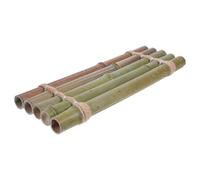 GALPADA Bamboo Raft Fish Tank Accessory Compact Bamboo Mat with Realistic Design and Fine Workmanship 13.76x5.89x1.10in for Aquarium DIY Decoration