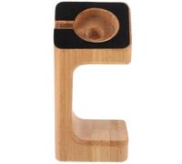 GALPADA Bamboo Smart Watch Charging Stand Natural Wood Grain Holder Compatible with Apple Watch Durable Lightweight Charging Bracket with Soft Pad for Home and Office