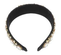 GALPADA Baroque Rhinestone Wedding Headband Wide Rim Sparkly Hairband for Women Bridal Parties Holiday Festive Events Vintage-inspired Decorative Hair Accessory