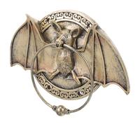 GALPADA Bat Shape Resin Front Door Knocker with Antique Design Decorative and Secure Door Hardware for Property Aesthetic Enhancement