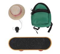 GALPADA Bearded Dragon Lizard Pet Backpack Skateboard Mini Hat Set Cute Costume for Photos Adventure Toys Reptile Small Animal Accessory