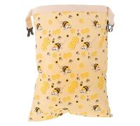 GALPADA Beeswax Bread Bag for Homemade Sourdough, 17x12.8 Inch Reusable Cotton Lined Loaf Keeper Bag with Moisture Sealing, for Taking on Outings and Picnic in Yellow