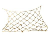 GALPADA Beige Parrot Climbing Net 50x40cm for Small Birds and Parrots, Rope Material, Easy to Install, Develops Balance and Coordination, Suitable for Bird Cages and Play Areas