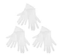 GALPADA Billiards Referee Gloves White Polyester-cotton 3 Pairs