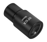 GALPADA Biological Microscope Eyepiece, Wide Field Optical Glass 10x 18mm Single Black Metal Lens for Experiments and Medicine
