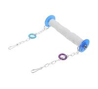 GALPADA Bird Swing Toy for Cage Parrots, Wear-resistant Hanging Bite-resisting Sanded Bar, Colorful Suspended Funny Bird Toy for Household Parakeets and Macaws Random Color