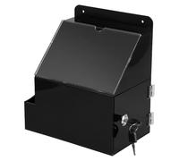 GALPADA Black Acrylic Suggestion Box with Lock for Permanent Installation, Portable and Versatile Donation Box for Fundraising, Business Card Storage, and Bar Use, Modern Artistic Acrylic