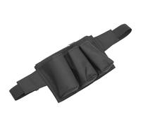 GALPADA Black Adjustable Gardening Tool Belt with Three Shallow Grilling Pockets and Hook Heavy Duty Cloth Waist Tool Pouch for Organizing Cleaning and Gardening