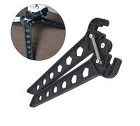 GALPADA Black Compound Bow Stand Spring Loaded Scissors Style for Field Use | Plastic Holder, Clips to Bottom Limb, Portable Design, for Compound and Recurve Bows, 3d Shoot Range