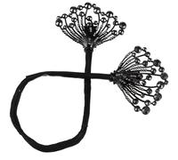 GALPADA Black Metal Hair Bun Fixed Clip for Women Easy to Put and Take off Smooth Material Chic and Decorative Hair Accessory for Convenient