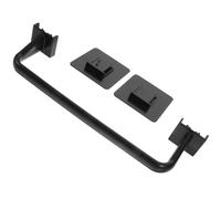 GALPADA Black Pp Towel Bar Holder Wall Mounted Towel Rod Rack Simple Rustic Farmhouse Style Usable in Wet Environment No Wall Damage for Kitchen and Washroom