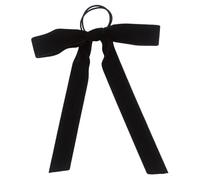 GALPADA Black Velour Bowknot Hair Rope Elastic Band Strong Elasticity for Holding Thin Or Thick Hair Chic and Lovely on Trips and Parties