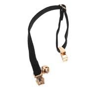 GALPADA Black Velvet Adjustable Soft Plush Necklace Cat Collar with Bell with Gold Metal Buckle for Kittens and Small Pets Elegant Indoor and Outdoor Party Accessory