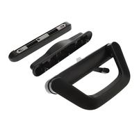 GALPADA Black Zinc Alloy Sliding Door Handle Lock Set with Key for Patio or Glass Doors Rust-Proof Classic Exterior Handle Fits 4.95 Inch Screw Hole Spacing