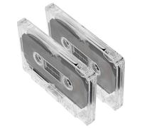 GALPADA Blank Cassette Tape Audio Tape 90 Minutes Recording Time 2pcs Writable Black Plastic with Smooth Operation for Taking Classroom Notes and Foreign Language Practice