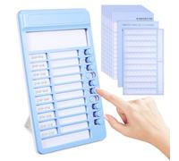 GALPADA Blue Chore Board with Sliding Sliders Foldable Desktop and Wall-mount Routine Planner Reward and Punishment Incentive System for Daily To Do List and Management Aid