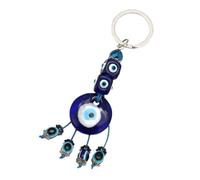 GALPADA Blue Eye Key Ring Devil Eye Hand Keychain Zinc Alloy Azure Stone Carefully Polished Convenient for Schoolbag and Key Decoration 5.11x1.18x0.55in