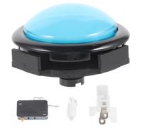 GALPADA Blue Illuminated Arcade Game Button with Self Reset and Bracket Durable Push Switch for Competition Equipment Easy Operation Home Gadget for Enhanced Gaming Experience