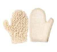 GALPADA Body Exfoliator Mitts 2Pcs Sisal Hemp Gloves Lightweight Scrubbing Gloves for Shower and Spa Use Exfoliating Bathing Accessories Thumb Design