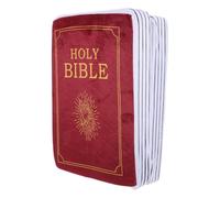 GALPADA Book Shaped Plush Bible Pillow with Printed Verses, Red Cushion
