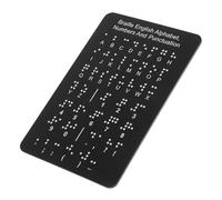 GALPADA Braille Learning Board for Beginners with English Braille Alphabet and Tactile Dots Numbers, Aluminum-Plastic Panel with Precise Character Placement, Portable Study Aid for Blind
