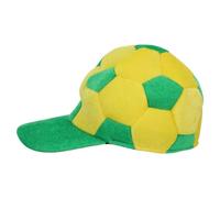 GALPADA Brazil Soccer Themed Baseball Cap for Men, Velvet Cloth Peaked Hat with Breathable Design, Football Fan Headwear for Festive Cheer and Outdoor Game Day Celebrations