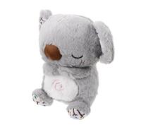 GALPADA Breathing Koala Bear Plush Toys Sensory Music Lights Newborn Gifts Stuffed Animal Sensory Toys for Boy Girl Toddlers Grey