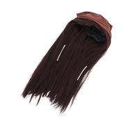 GALPADA Brown Pirate Wig with Head Scarf Set Realistic Cosplay Hairpiece for Halloween Party and Role Play Comfortable Breathable Design for Authentic Pirate Costume