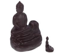 GALPADA Buddha Aroma Therapy Ceramic Backflow Incense Burner with Delicate Detail Design Incense Holder Creating a Atmosphere and Elegant Zen Decor for Home and Study