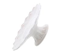 GALPADA Buddhist Offering Plate Serving Tray White Ceramic 7 Inch Decorative Fruit Bowl with Easy Cleaning for Worship and Rituals Temple Use