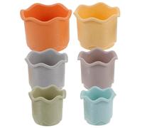 GALPADA Bunny Stackable Cups Set Colorful Multi-size Rabbit Food Hiding Toy Cups for Small Pets and Baby Rabbits 6-12 Months