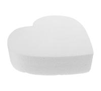 GALPADA Cake Model Fake Cake Design for Wedding Display Foam Heart Shaped, White for Practice Decorating Skills with Appearance and Birthdays