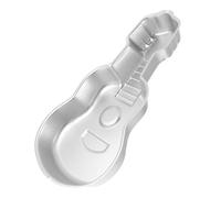 GALPADA Cake Pan with Nonstick Guitar Shaped Bakeware Made of Sturdy Aluminum Easy Release Feature, Silver Colour Bakeware for Family Events and Music Themed Gatherings