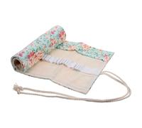 GALPADA Canvas Pencil Roll up Case Portable Design Space-saving Feature for Drawing and Painting, Large Capacity Pens Roll Wrap Pencil Bags for Artists and Students