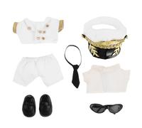 GALPADA Captain's Uniform for Stuffed Doll Reusable Doll Pilot Clothes Replacement Kawaii Plush Outfit for Cosplay Party Decor