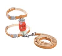 GALPADA Cartoon Carrot Cat Harness and Stainless Steel Buckle with Polyester Material and Leash Set Adjustable Escape Proof Design Practical and Smooth Operation for Kitten for Safe Cat
