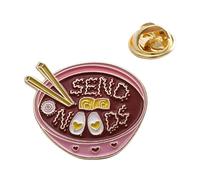 GALPADA Cartoon Ramen Enamel Brooch Pin Alloy Noodles Bowl Badge Funny Backpack Shirt Accessory for Women