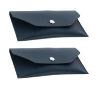 GALPADA Cash Envelope Wallet Set 2pcs in Dark Green, Pu Leather Budget Planner Bill Organizer for Cash Management, Travel Document Holder, Minimalist Money Wallet for Women