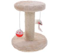 GALPADA Cat Climbing Frame Double and Hanging Balls Indoor Cat Scratching Post Sisal Pole for Comfortable Play