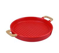GALPADA Ceramic Dessert Plate and Fine Workmanship in Red with Simple Nordic Design, Smooth Finish Easy to Clean Tableware Decoration for Home and Kitchen Use