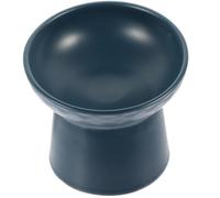 GALPADA Ceramic Elevated Cat Bowl with Tilted Wide Opening Nordic Design Raised Pet Food Dish for Cats and Kittens Reusable Blue Candy Color Bowl for Whisker Comfort and Easy Cleaning